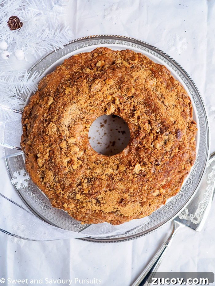 Decadent Chocolate Cinnamon Bundt Cake Recipe 3 Top view of cinnamon bundt cake.
