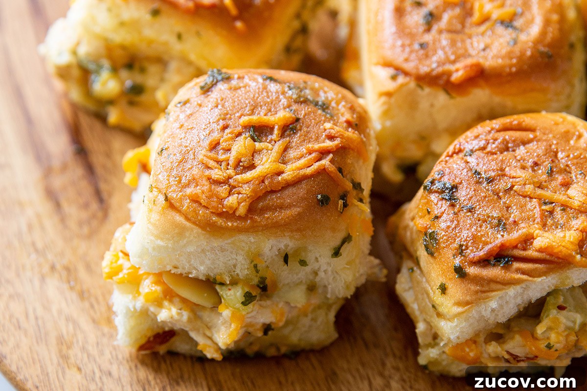 Spicy Southern Chicken Salad Sliders for Parties and Gatherings 4 Baked Hot Chicken Salad Sliders