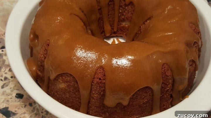 Apple Harvest Pound Cake with Warm Caramel Glaze 2 Apple Harvest Pound Cake with Caramel Glaze