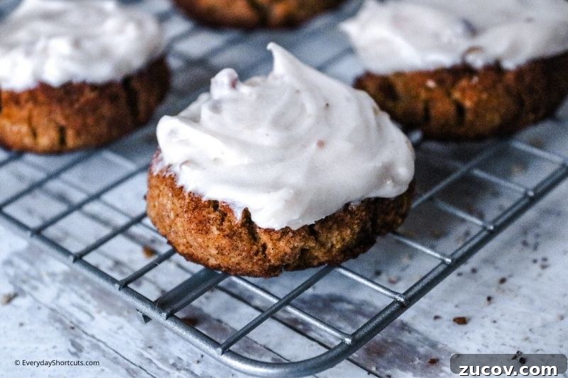Keto Pumpkin Snickerdoodle Cookies with Pecan Cream Cheese Frosting 3 keto snickerdoodle cookies