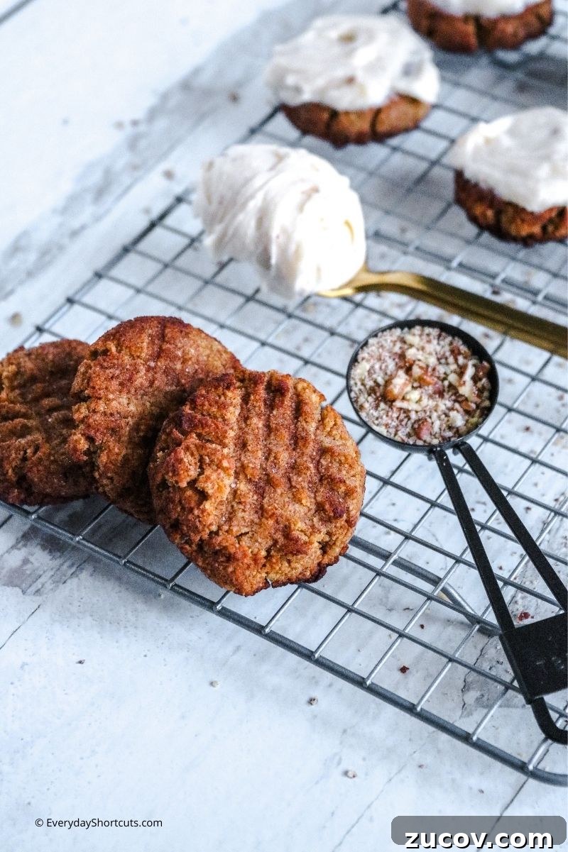 Keto Pumpkin Snickerdoodle Cookies with Pecan Cream Cheese Frosting 4 img 83388 4