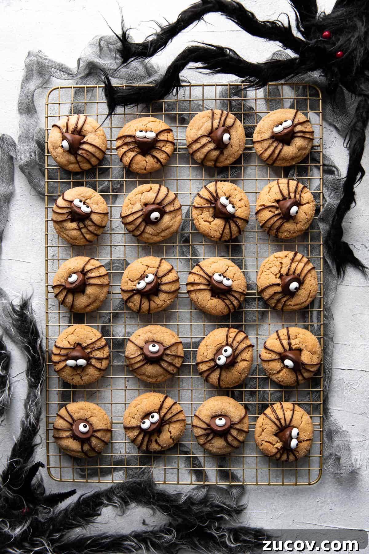 Spider Peanut Butter Cookies Recipe for Halloween Treats 3 halloween spider peanut butter cookies.