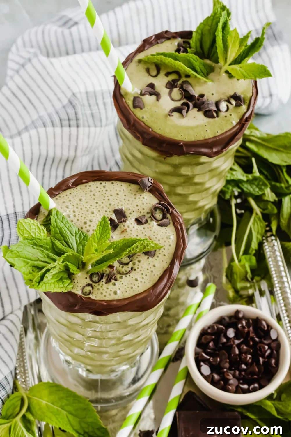21 Protein Drinks for Muscle Gain and Daily Nutrition 7 mint chocolate smoothie