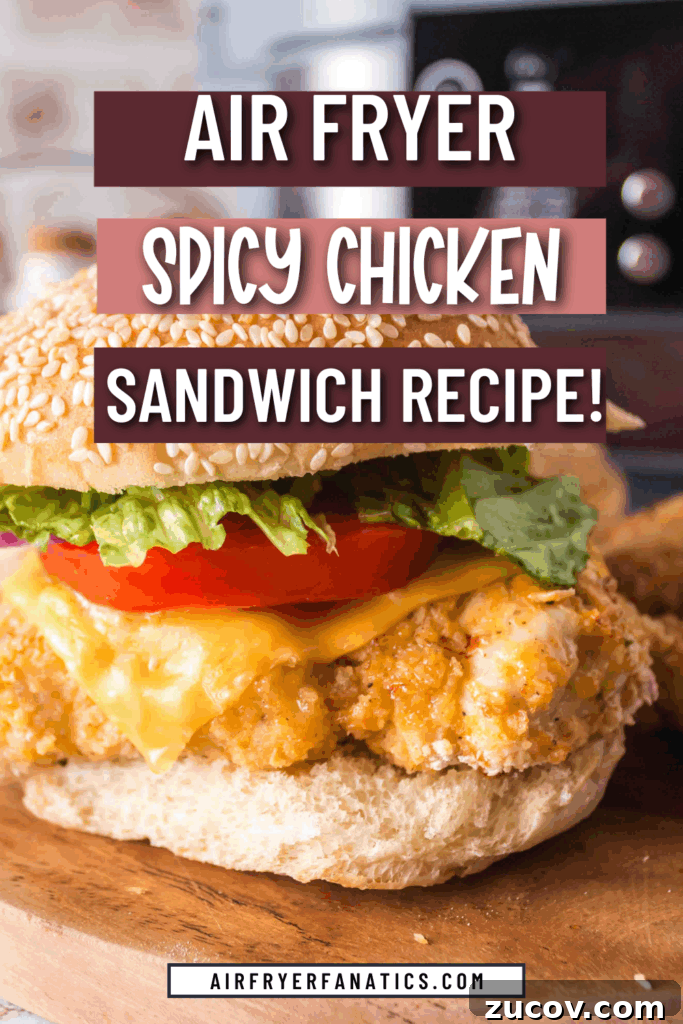 Crispy Spicy Chicken Sandwich Made in an Air Fryer 10 air fryer spicy chicken sandwich