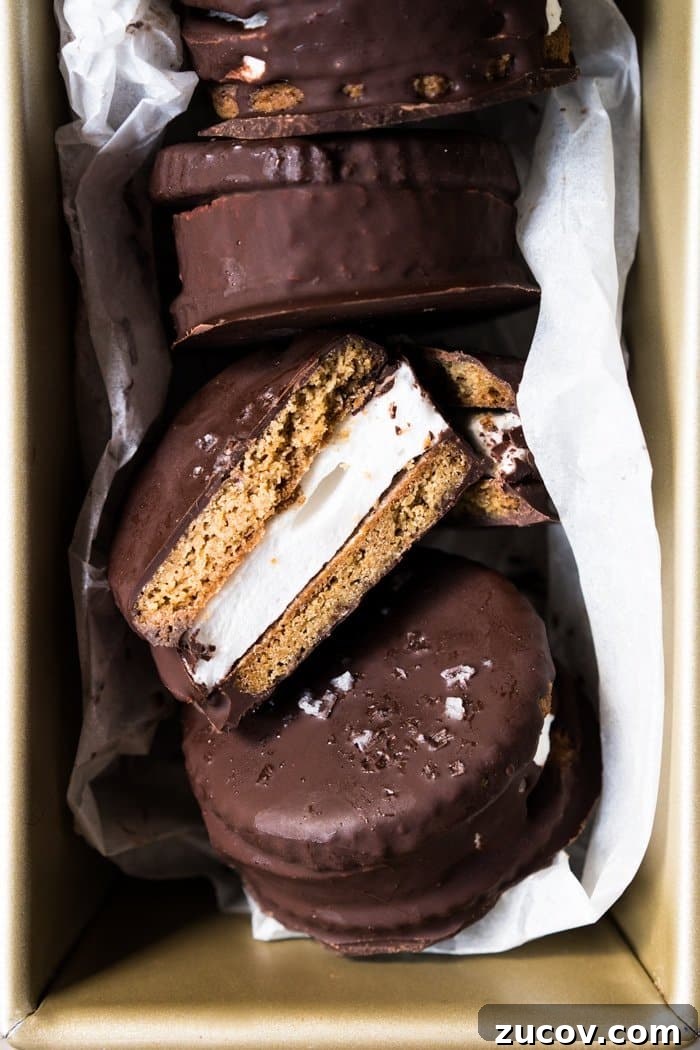 Gluten-Free Keto Wagon Wheels (Moon Pie-Style Cookies) 6 Gluten Free & Keto Wagon Wheels (i.e. S'mores Cookies!) #keto #lowcarb #healthyrecipes #chocolate #smores #marshmallows