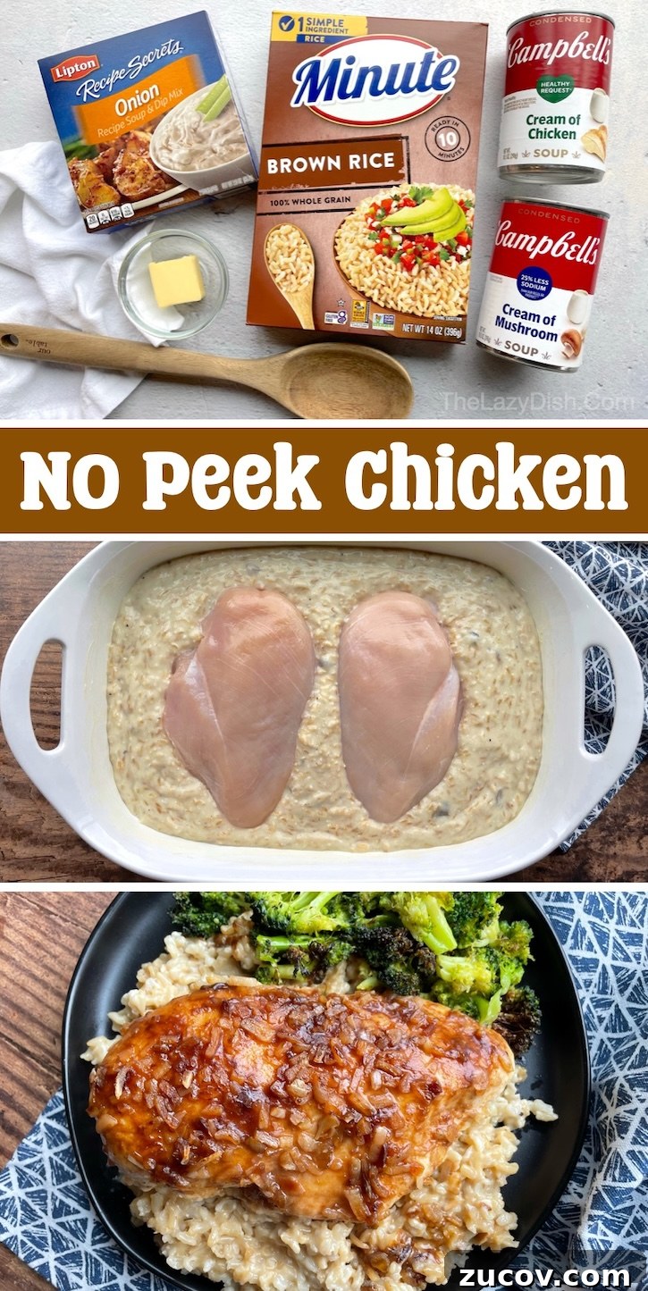 Creamy Chicken and Rice Casserole for a Relaxed Weeknight 16 No Peek Creamy Chicken & Rice Dinner Casserole is an easy to make meal for casual dinners! My family loves this yummy chicken breast recipe, and I love it more because it only takes 5 minutes to prep with just a handful of budget ingredients.