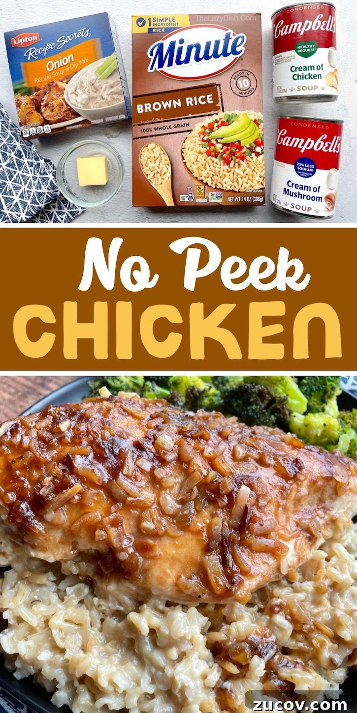 Creamy Chicken and Rice Casserole for a Relaxed Weeknight 18 No Peek Chicken & Rice is a fun and easy dinner idea for a family with kids! This one pan meal is perfect for busy weeknights when you've got a hungry family to feed but are too lazy to spend all night in the kitchen cooking and cleaning. A budget friendly meal that will leave everyone with full bellies!