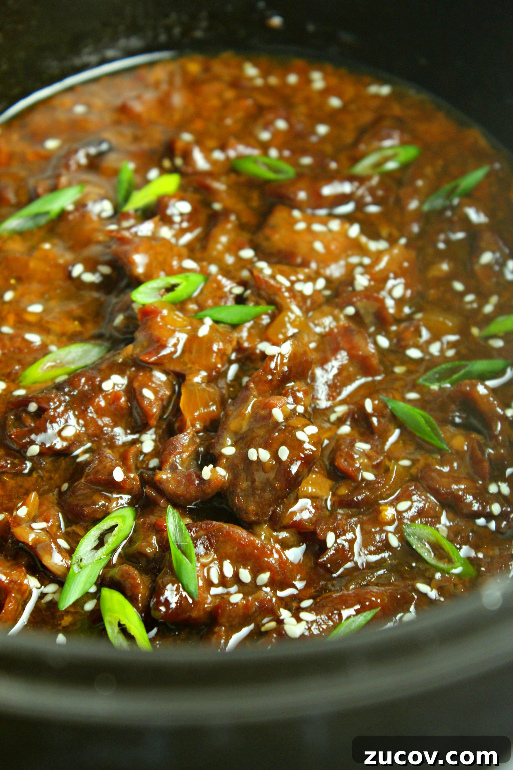 Korean-Style Slow Cooker Beef with Savory Sauce 8 Vegetable option