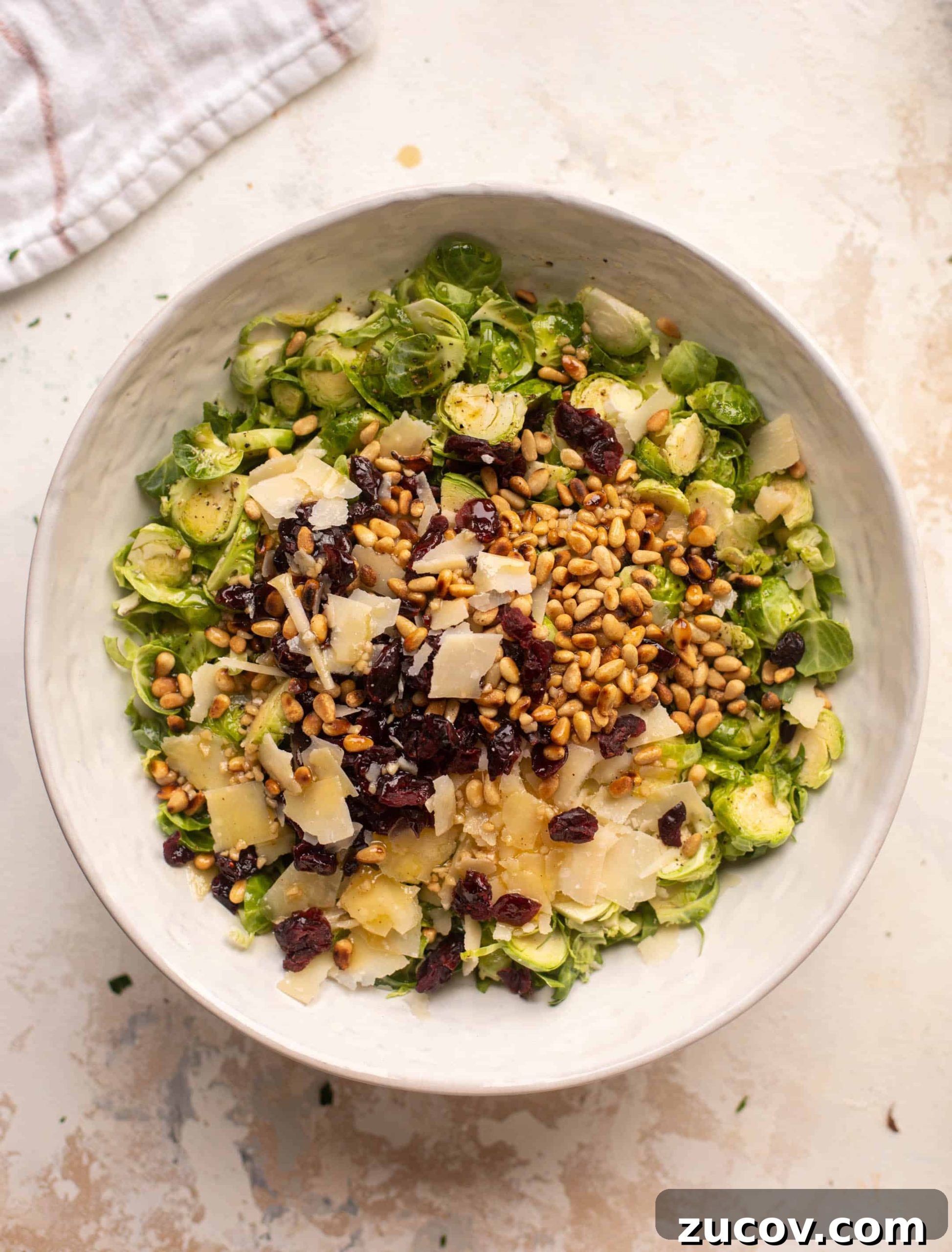 Spiced Maple Brussels Sprouts Salad with Toasted Pecans and Cranberries 5 spiced maple brussels sprouts salad