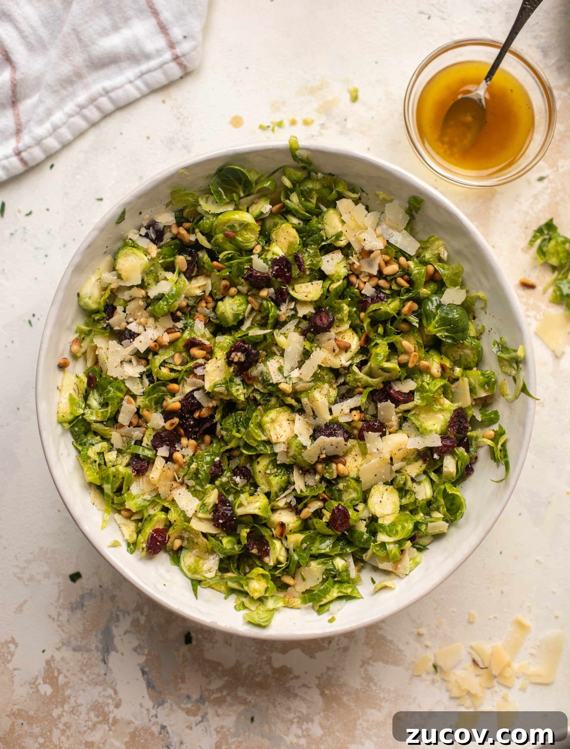 Spiced Maple Brussels Sprouts Salad with Toasted Pecans and Cranberries 9 spiced maple brussels sprouts salad