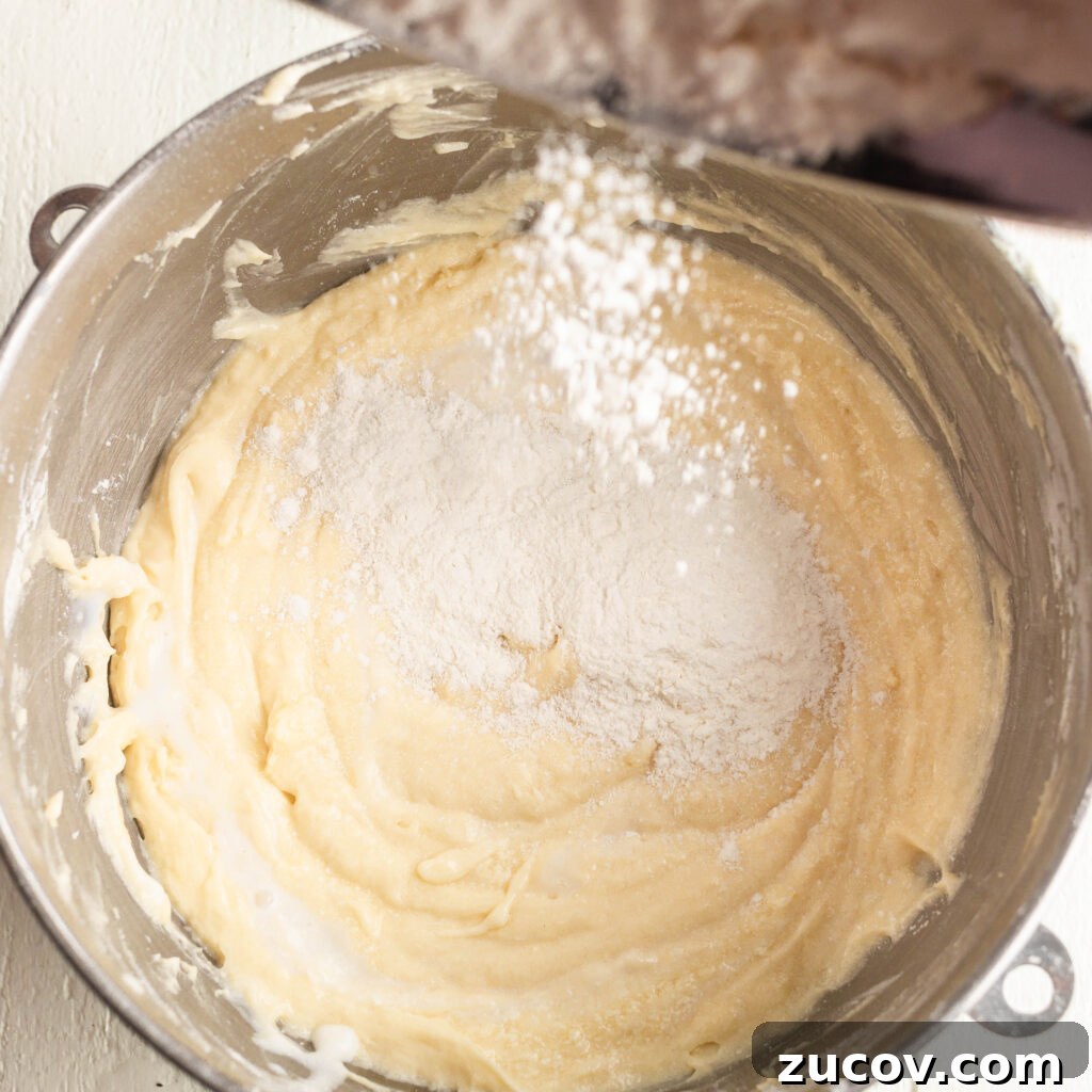 7-Up Pound Cake Recipe: Classic Southern Soul Food Treat 12 mixing in dry ingredients into batter until incorporated