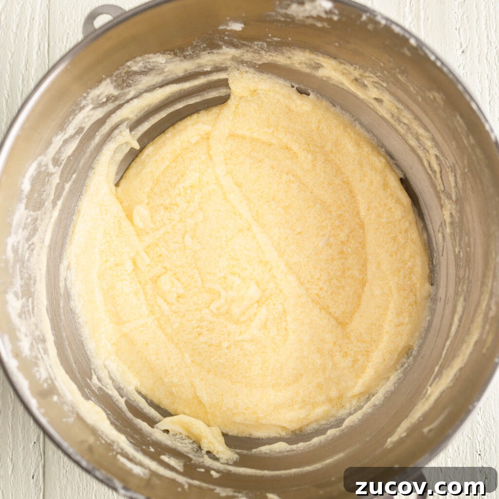 7-Up Pound Cake Recipe: Classic Southern Soul Food Treat 9 beating eggs into sugar and butter