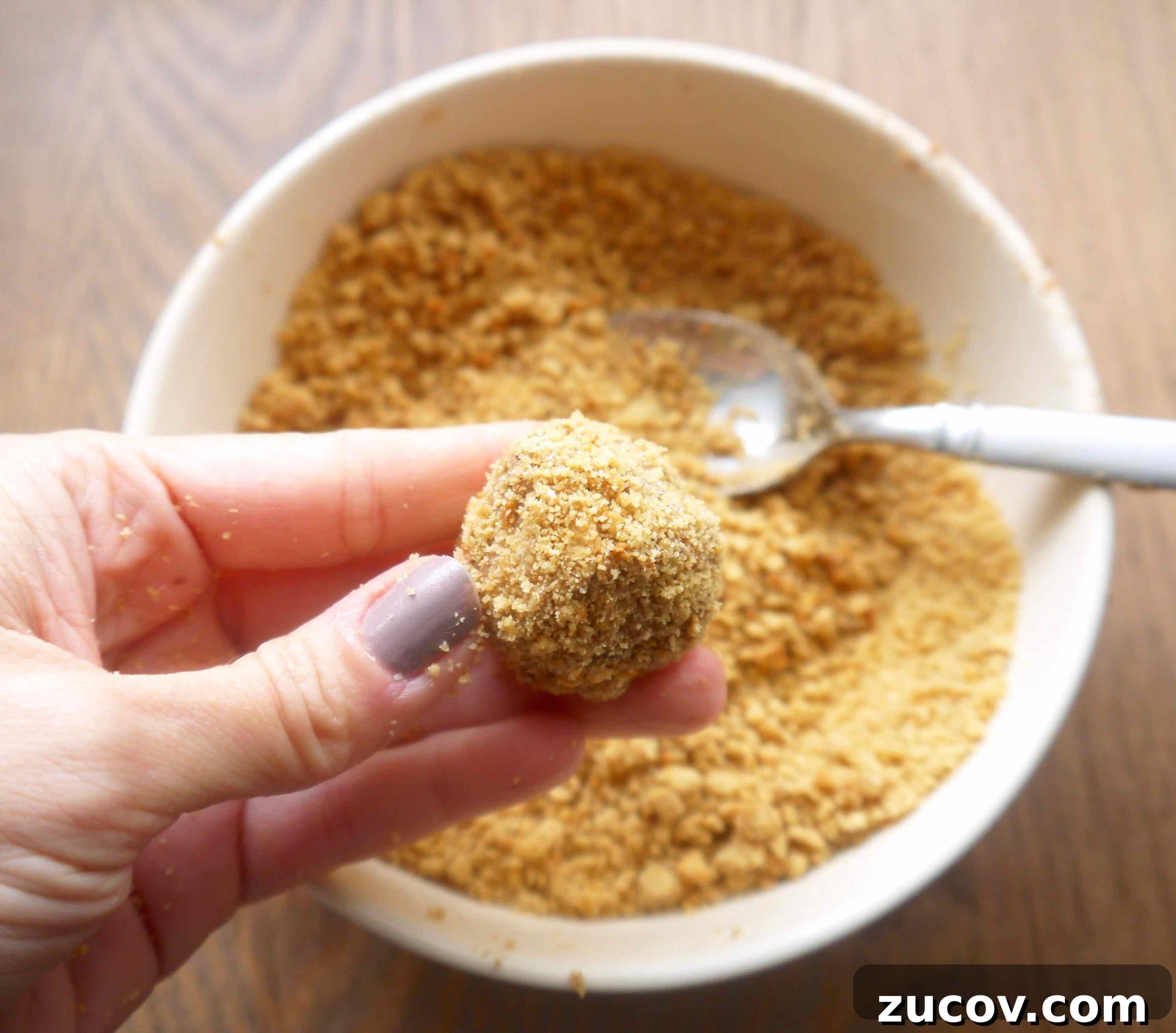 Paleo Chocolate Mousse Truffles Recipe for Decadent Snack 13 A finished chocolate mousse truffle.