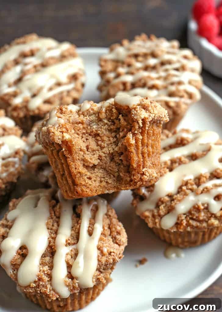 Paleo Coffee Cake Muffins Recipe — Gluten-Free Morning Treat 2 plate of paleo coffee cake muffins