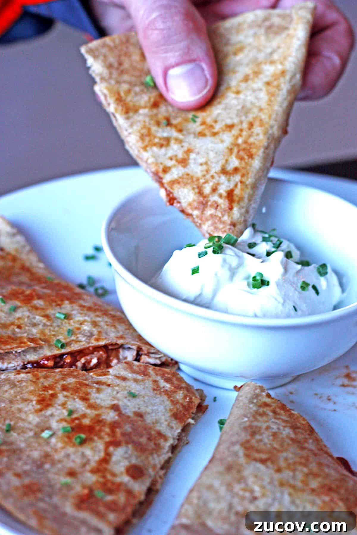 Smoky BBQ Chicken Quesadillas with Melty Cheese and Cilantro 4 Barbecue Chicken Quesadillas