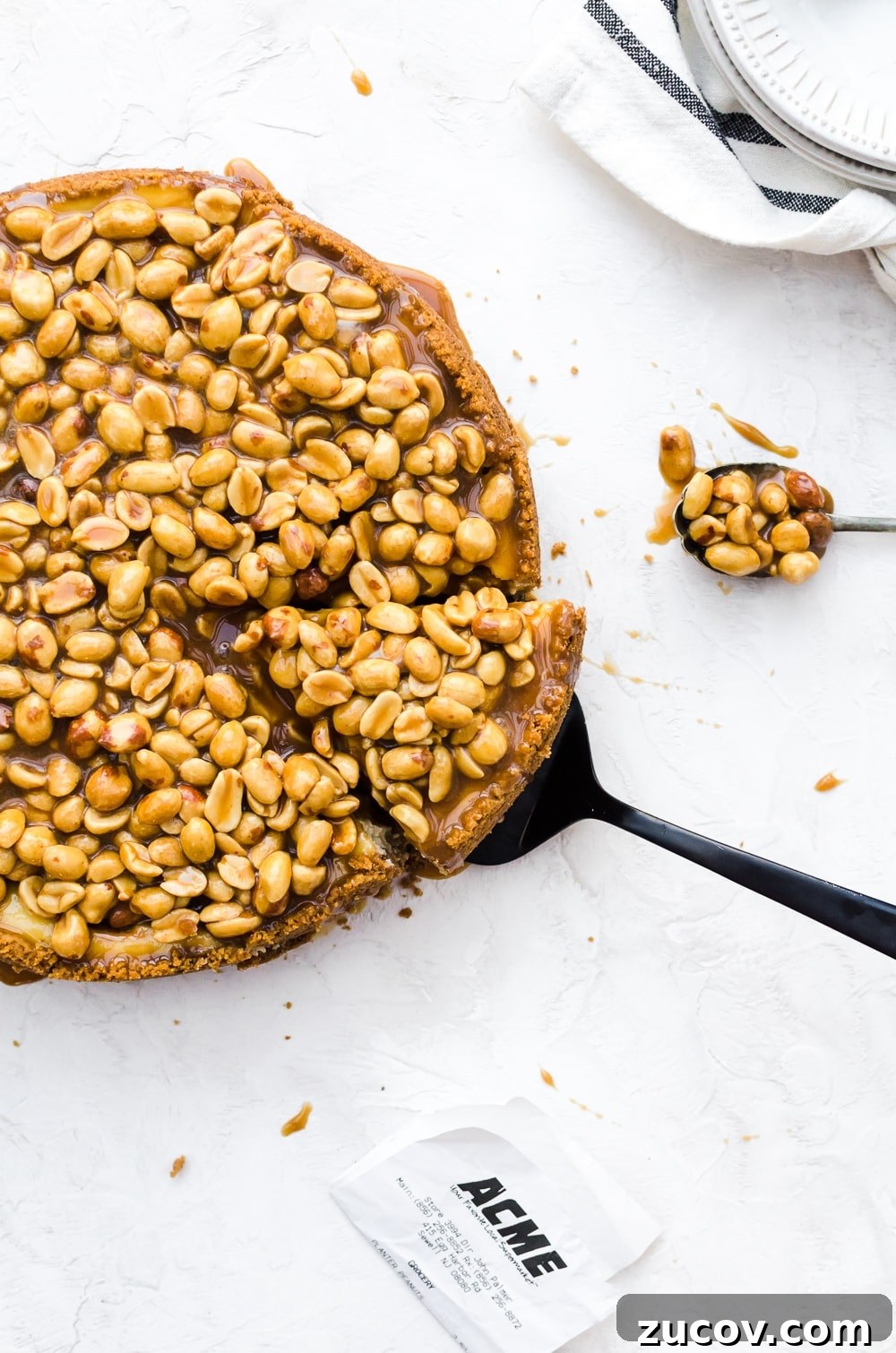 Decadent Caramel Pecan Cheesecake Recipe 2 caramel nut cheesecake slice