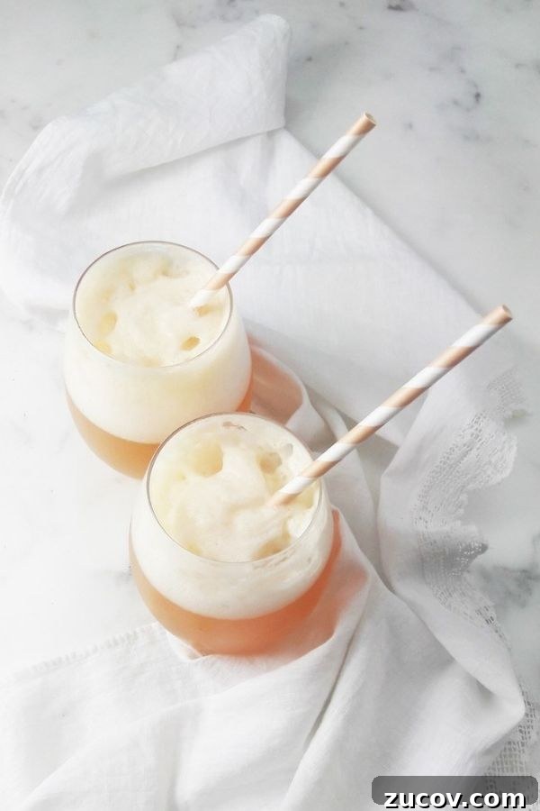 20 Must-Try Apple Cider Cocktails for Fall Gatherings 3 two frozen apple cider cocktails on a white background